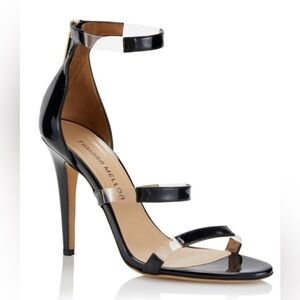 Tamara Mellon Frontline 105 Black Patent Leather Heels Size 39